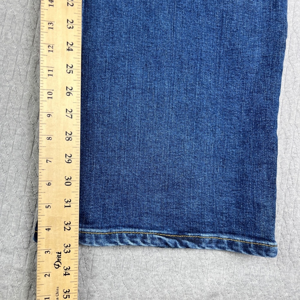 New Zara baggy Wide Leg Bootcut Jeans Women 8/32x33 Blue High Rise Flare Y2K 90s - Picture 6 of 13
